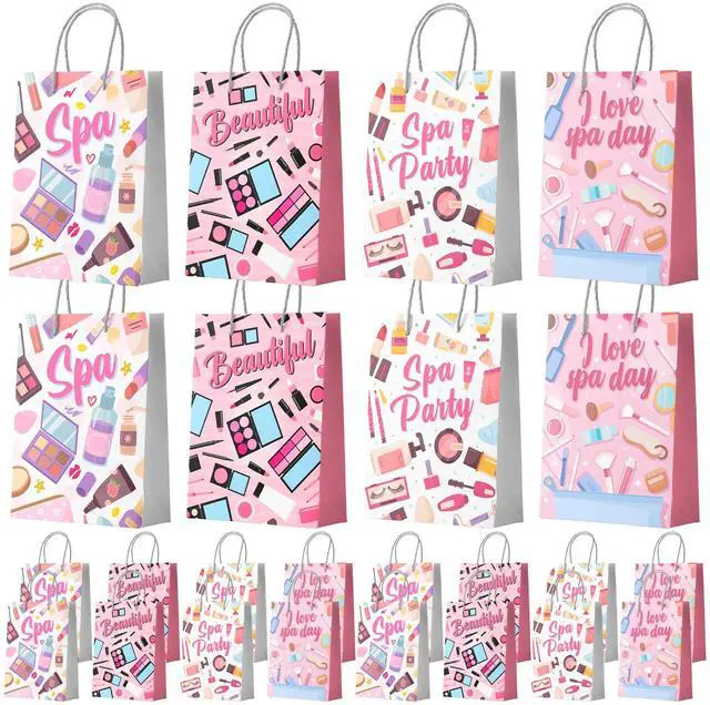 Main image of Spa Party Favor Bags, 16 Pcs Spa Party Gift Bags Spa Party Goodie Bags Spa Party Bags for Makeup Party Decorations, Spa Theme Party Bags for Spa Birthday Party Decorations