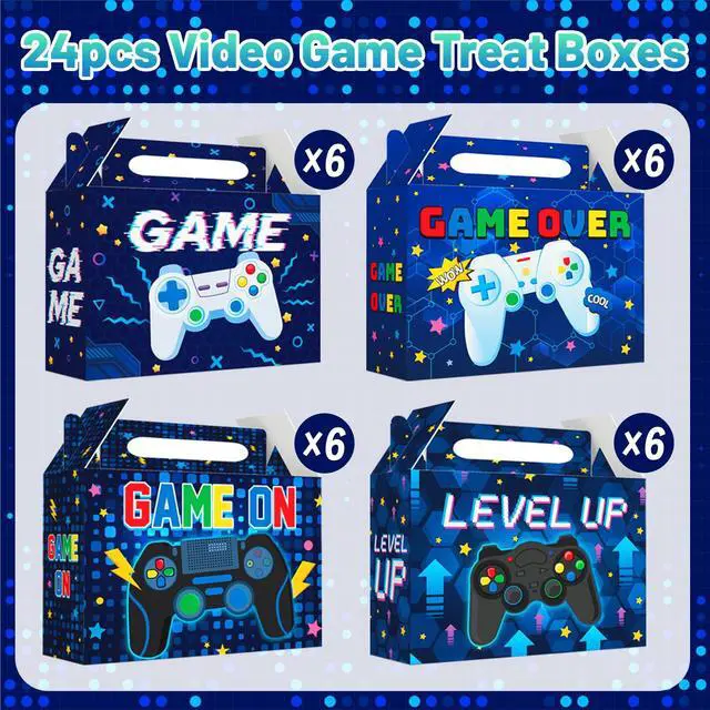Alt view image 6 of 6 - Video Game Party Boxes, 24pcs Gaming Treat Boxes/Video Game Paper Box/Video Game Treat Boxes/Video Game Goodie Boxes, Video Game Candy Boxes for Video Game Birthday Decorations