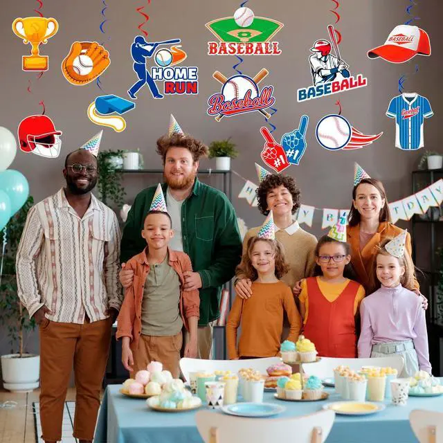 Alt view image 3 of 6 - Baseball Hanging Swirls Decorations, 33 Pcs Baseball Hanging Spirals/Baseball Party Hanging Decorations Spirals for Baseball Birthday Decorations & Baseball Party Decorations