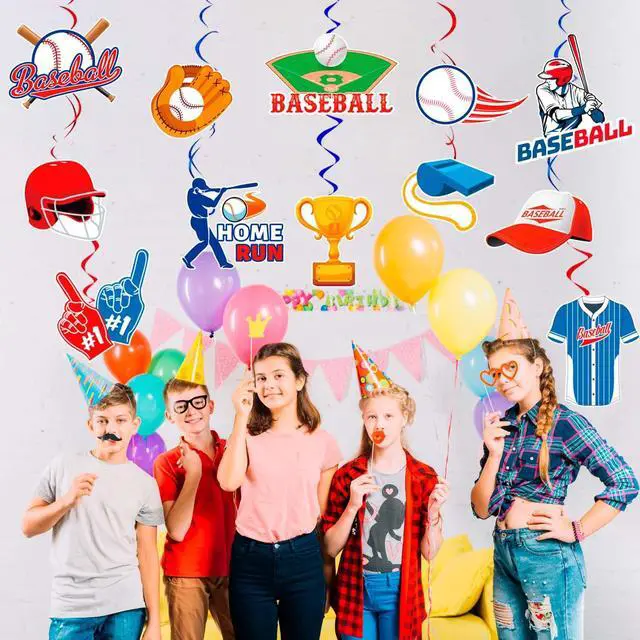 Alt view image 2 of 6 - Baseball Hanging Swirls Decorations, 33 Pcs Baseball Hanging Spirals/Baseball Party Hanging Decorations Spirals for Baseball Birthday Decorations & Baseball Party Decorations