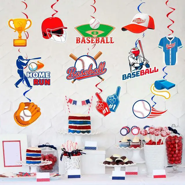 Alt view image 5 of 6 - Baseball Hanging Swirls Decorations, 33 Pcs Baseball Hanging Spirals/Baseball Party Hanging Decorations Spirals for Baseball Birthday Decorations & Baseball Party Decorations