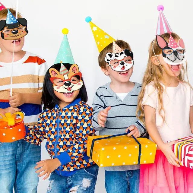 Alt view image 3 of 6 - 12 Pcs Dog Puppy Party Favor Masks, Puppy Party Mask Dog Birthday Masks for Costume Cosplay Supplies Puppy Birthday Decorations