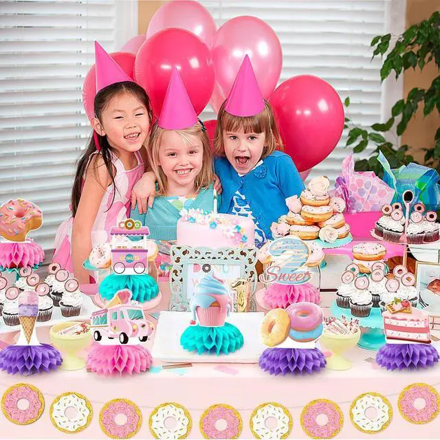 Alt view image 3 of 6 - Donut Honeycomb Centerpieces, 9pcs Donut Party Honeycomb Centerpieces, Donut Table Honeycomb Centerpieces Donut Two Sweet Honeycomb Centerpieces Party Decor for Donut Baby Shower Donut Birthday Party