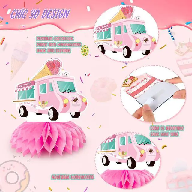 Alt view image 5 of 6 - Donut Honeycomb Centerpieces, 9pcs Donut Party Honeycomb Centerpieces, Donut Table Honeycomb Centerpieces Donut Two Sweet Honeycomb Centerpieces Party Decor for Donut Baby Shower Donut Birthday Party
