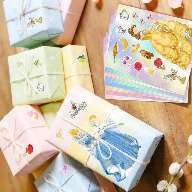 Alt view image 5 of 7 - Princess Make a Face Stickers,32 Pcs Princess Diy Stickers witn 8 Designs Characters for Princess Birthday Party Supplies, Make Your Own Princess Stickers for Kids Princess Birthday Decorations Favor