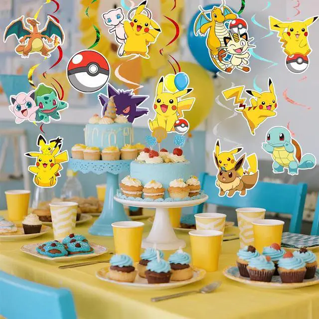 Alt view image 4 of 7 - 24 Pcs Pokemon Birthday Party Decoration Spiral Set - Pokemon Hanging Spiral, Pokemon Party Hanging Spiral for Pokemon Birthday Decoration Supplies