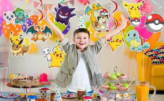 Alt view image 7 of 7 - 24 Pcs Pokemon Birthday Party Decoration Spiral Set - Pokemon Hanging Spiral, Pokemon Party Hanging Spiral for Pokemon Birthday Decoration Supplies