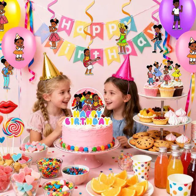 Alt view image 5 of 7 - 47 Pcs Gracie Birthday Party Decorations Set - Gracie Party Balloons & Gracie Birthday Banner Cake Toppers Tablecloth etc Gracie Birthday Party Decorations