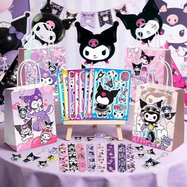 Alt view image 3 of 7 - Kulomi Party Favors for Kids,72Pcs Kulomi Birthday Party Favors Set - Kulomi Gift Bags Key Chains Stickers Aluminum Foil Balloons etc Kulomi Party Supplies for Kulomi Birthday Decorations