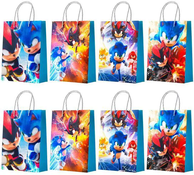Main image of Sonic Favor Bags - 16 Pcs Sonic Party Bags, Sonic Gift Bags, Sonic Candy Bags, Sonic Goodie Bags for Boys/Girls Kids Sonic Birthday Party Decorations Supplies