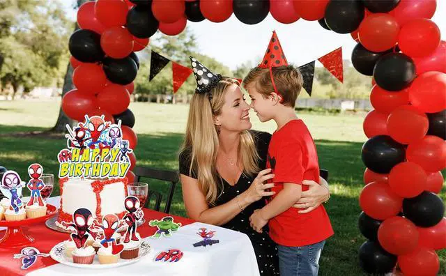 Alt view image 7 of 7 - Spiderman & Friends Cake Decorations, 24 Pcs Spiderman Cupcake Toppers + 1 Pcs Big Spiderman Cake Topper for Spiderman & Friends Birthday Party Decorations Boys/Girls Kids