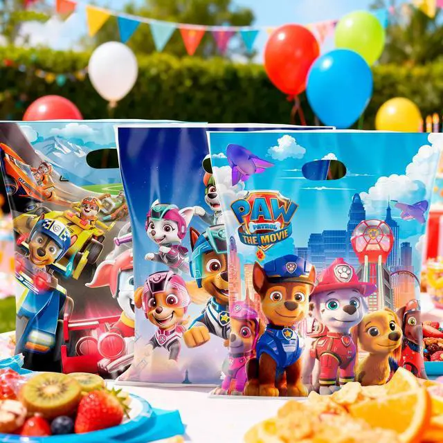 Alt view image 4 of 7 - Handheld Paw Patrol Party Favor Bags, 16 Pcs Paw Patrol Favor Bags for Birthday Parties Paw Patrol Favor Bags Paw Patrol Candy Bags Paw Patrol Plastic Bags for Paw Patrol Party Decorations