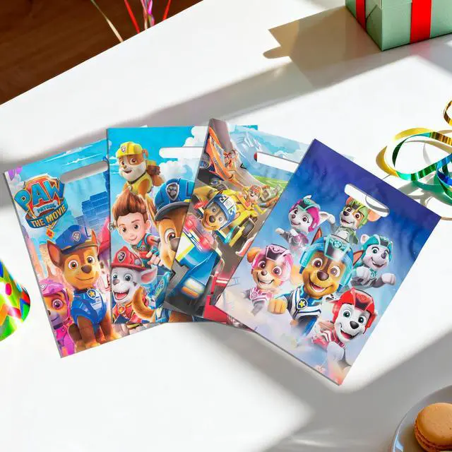 Alt view image 5 of 7 - Handheld Paw Patrol Party Favor Bags, 16 Pcs Paw Patrol Favor Bags for Birthday Parties Paw Patrol Favor Bags Paw Patrol Candy Bags Paw Patrol Plastic Bags for Paw Patrol Party Decorations