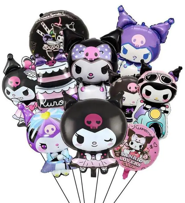 Main image of 10 Pcs Kuromi Party Decoration Balloons Kuromi Balloon Kuromi Character Foil Balloons etc Kuromi Birthday Decorations & Kuromi Themed Birthday Party Decorations for Girls Kids
