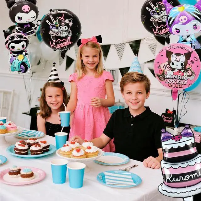 Alt view image 4 of 7 - 10 Pcs Kuromi Party Decoration Balloons Kuromi Balloon Kuromi Character Foil Balloons etc Kuromi Birthday Decorations & Kuromi Themed Birthday Party Decorations for Girls Kids
