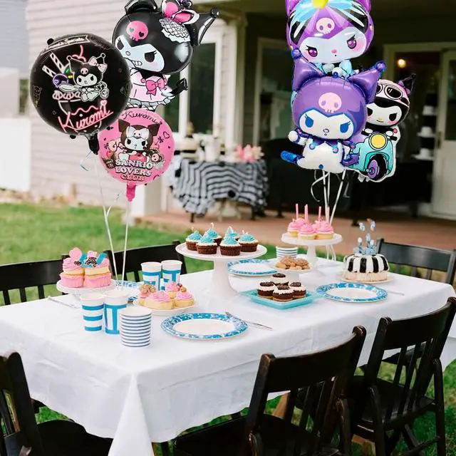 Alt view image 5 of 7 - 10 Pcs Kuromi Party Decoration Balloons Kuromi Balloon Kuromi Character Foil Balloons etc Kuromi Birthday Decorations & Kuromi Themed Birthday Party Decorations for Girls Kids