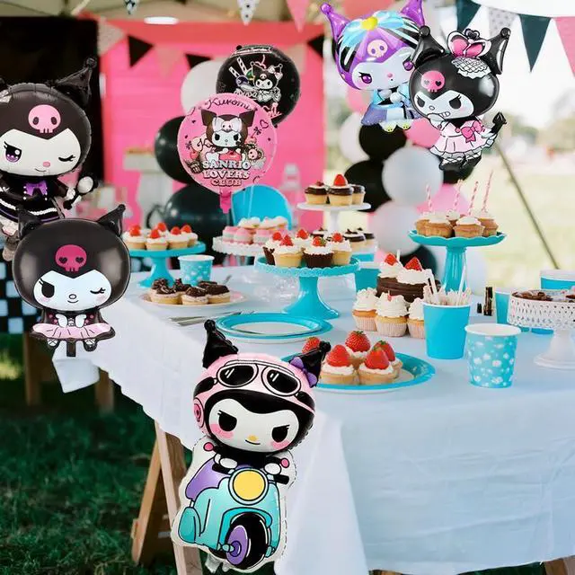 Alt view image 7 of 7 - 10 Pcs Kuromi Party Decoration Balloons Kuromi Balloon Kuromi Character Foil Balloons etc Kuromi Birthday Decorations & Kuromi Themed Birthday Party Decorations for Girls Kids