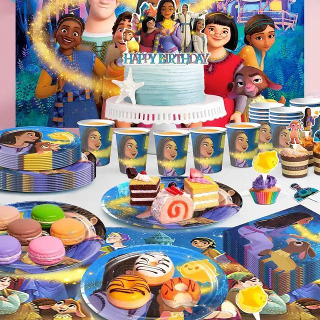 Alt view image 6 of 7 - 98 Pcs Star Wish Party Decorations & Star Wish Tableware Set - Star Wish Party Plates Cups Napkins Table Cloth Balloons Backdrop Banner etc Star Wish Birthday Decorations for Star Wish Birthday Party