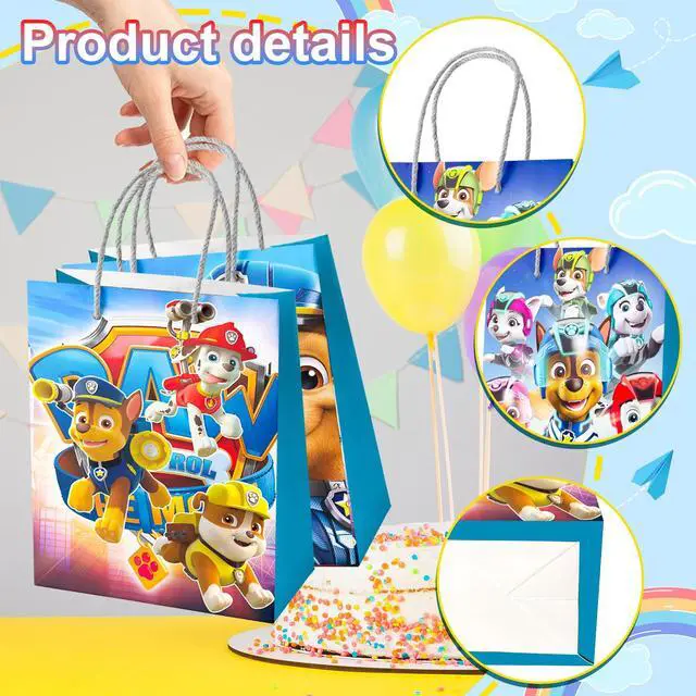 Alt view image 3 of 7 - Paw Patrol Party Gift Bags - 16 Pcs Paw Patrol Party Bags, Paw Patrol Gift Bags, Paw Patrol Candy Bags for Boys/Girls Children's Paw Patrol Themed Birthday Party Decoration Supplies