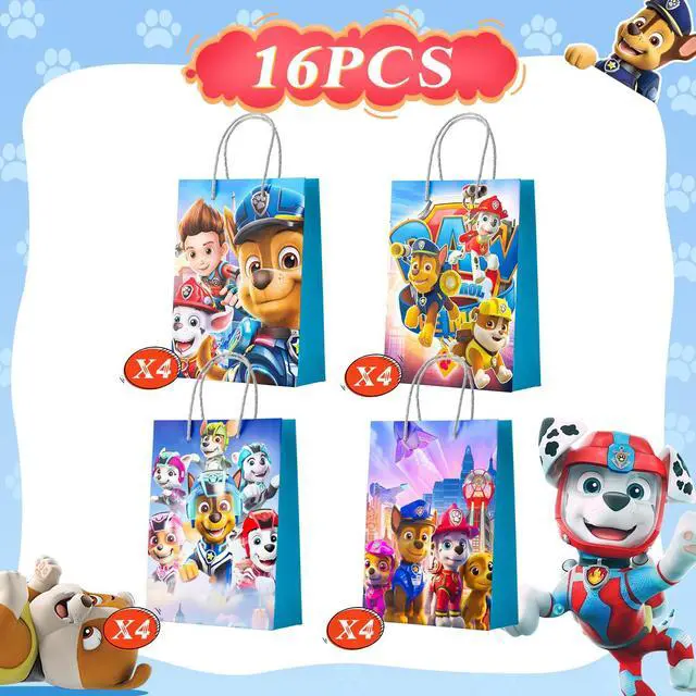 Alt view image 2 of 7 - Paw Patrol Party Gift Bags - 16 Pcs Paw Patrol Party Bags, Paw Patrol Gift Bags, Paw Patrol Candy Bags for Boys/Girls Children's Paw Patrol Themed Birthday Party Decoration Supplies