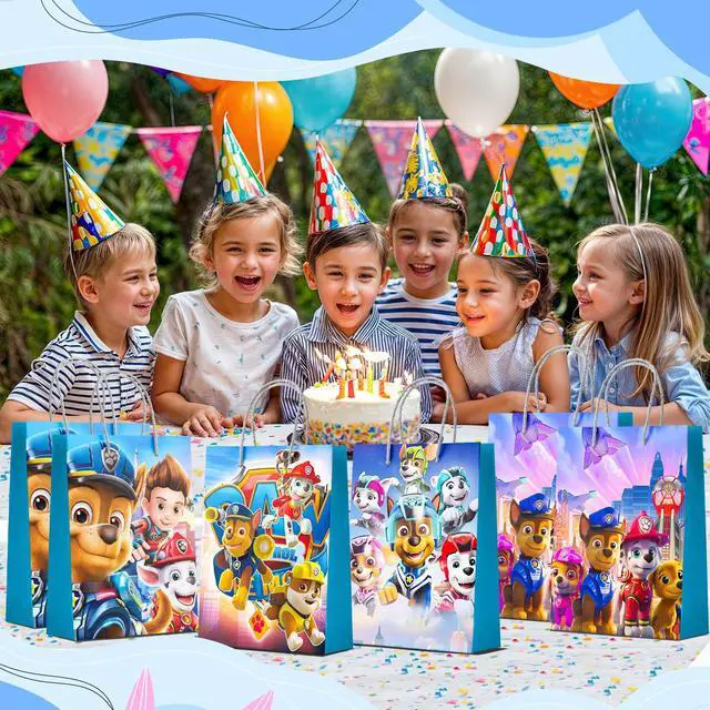 Alt view image 4 of 7 - Paw Patrol Party Gift Bags - 16 Pcs Paw Patrol Party Bags, Paw Patrol Gift Bags, Paw Patrol Candy Bags for Boys/Girls Children's Paw Patrol Themed Birthday Party Decoration Supplies