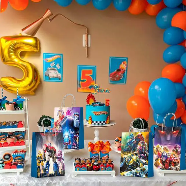 Alt view image 4 of 7 - Transformers Goodie Bags - 16 Pcs Transformers Party Bags, Transformers Gift Bags, Transformers Candy Bags for Boys/Girls Kids Transformers Theme Birthday Party Decorations Suppilies