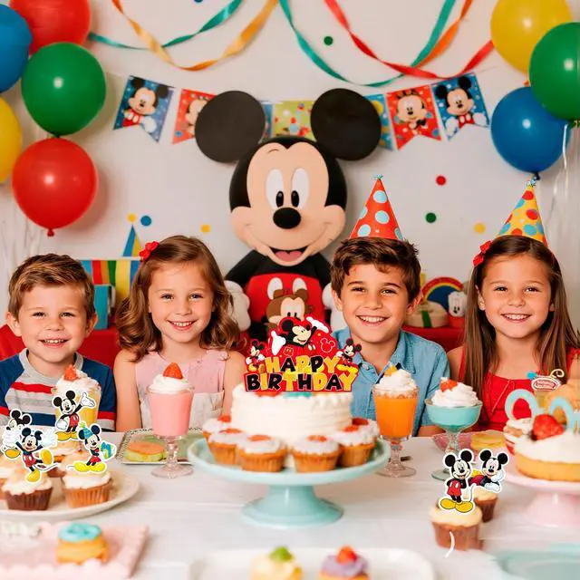 Alt view image 4 of 7 - 13 Pcs Mickey Cake Topper Supplies,Mickey Cake Toppers for Kids Birthday Party