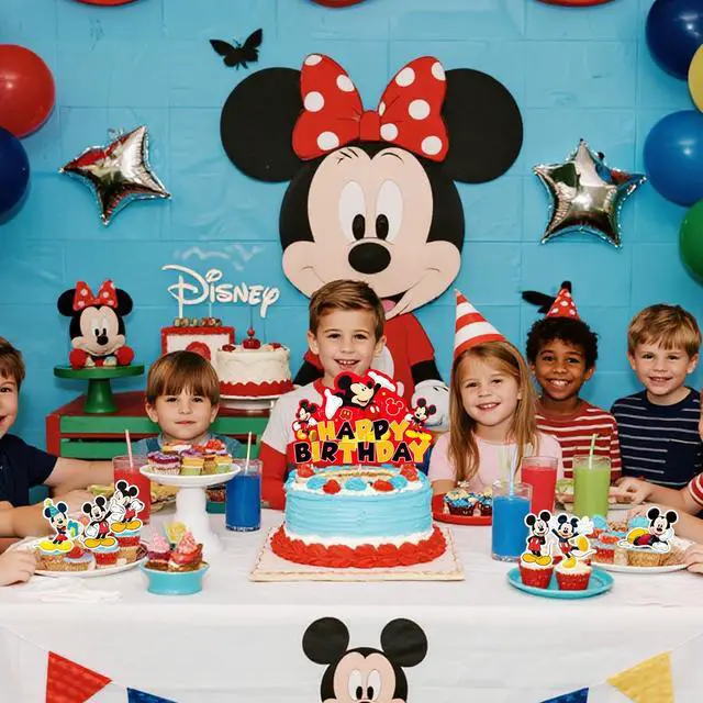 Alt view image 5 of 7 - 13 Pcs Mickey Cake Topper Supplies,Mickey Cake Toppers for Kids Birthday Party