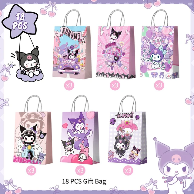 Alt view image 2 of 7 - 18 Pcs Sanrio Kuromi Party Gift Bags Kuromi Party Bags Kuromi Gift Bags Kuromi Treat Bags Kuromi Candy Bags Kuromi Paper Bags for Kuromi Party Decorations/Kuromi Birthday Decorations