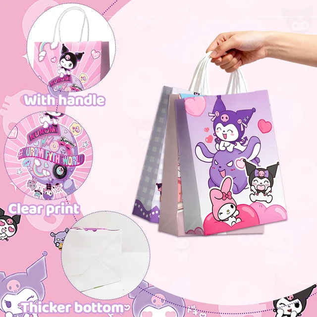 Alt view image 4 of 7 - 18 Pcs Sanrio Kuromi Party Gift Bags Kuromi Party Bags Kuromi Gift Bags Kuromi Treat Bags Kuromi Candy Bags Kuromi Paper Bags for Kuromi Party Decorations/Kuromi Birthday Decorations