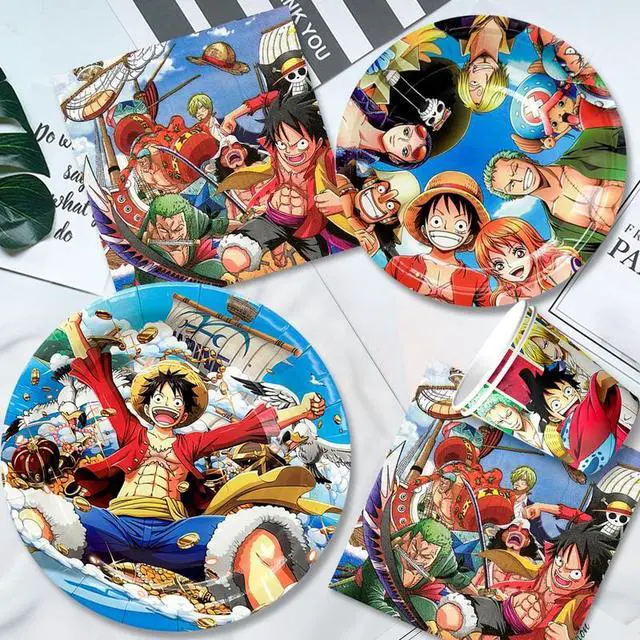 Alt view image 6 of 7 - One Piece Birthday Decorations for Kids,112pcs One Piece Party Decorations&One Piece Party Tableware Set- One Piece Anime Birthday Banner Balloons Plates Napkins etc One Piece Birthday Party Supplies