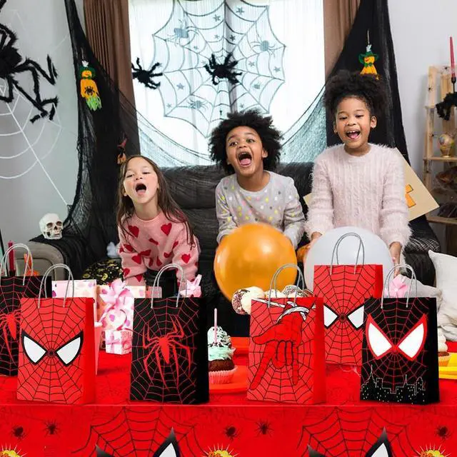 Alt view image 4 of 7 - Spiderman Goodie Bags - 24pcs Spiderman Party Bags, Spiderman Gift Bags, Spiderman Candy Bags for Boys/Girls Kids Spiderman Theme Birthday Party Decorations Suppilies