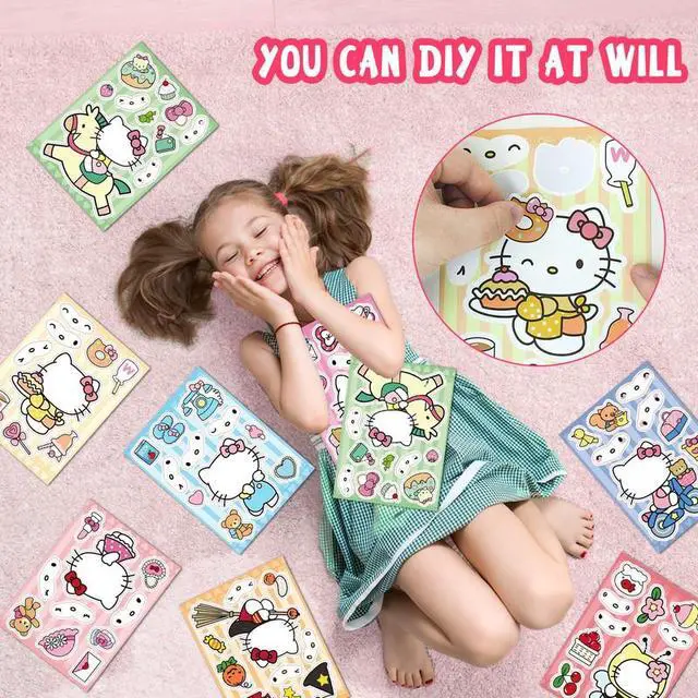 Alt view image 6 of 7 - Sanrio Hello Kitty 24 Pcs DIY Stickers Party Decoration Birthday Party Supplies