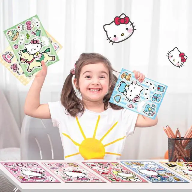 Alt view image 5 of 7 - Sanrio Hello Kitty 24 Pcs DIY Stickers Party Decoration Birthday Party Supplies