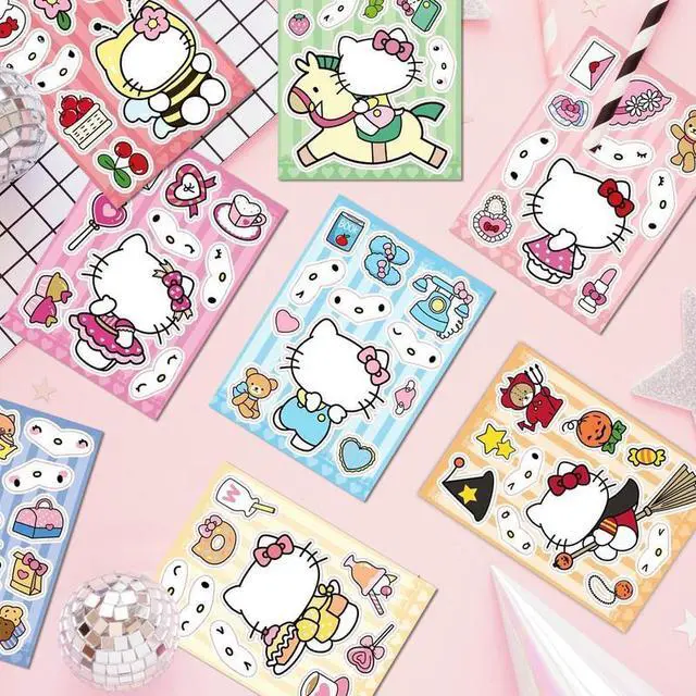 Alt view image 3 of 7 - Sanrio Hello Kitty 24 Pcs DIY Stickers Party Decoration Birthday Party Supplies