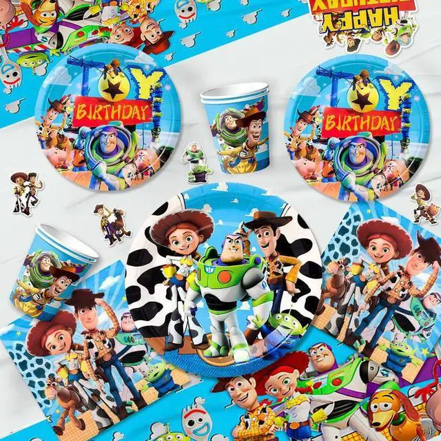 Alt view image 6 of 7 - Toy Story Birthday Decorations,114pcs Toy Story Party Decorations&Toy Story Tableware Set-Toy Story Decorations Ballons Banner Backdrop&Toy Story Plates Napkins Tablecloth etc Toy Story Party Supplies