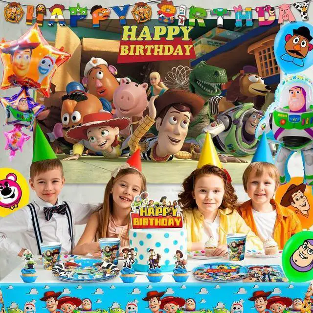 Alt view image 5 of 7 - Toy Story Birthday Decorations,114pcs Toy Story Party Decorations&Toy Story Tableware Set-Toy Story Decorations Ballons Banner Backdrop&Toy Story Plates Napkins Tablecloth etc Toy Story Party Supplies