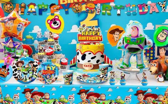Alt view image 7 of 7 - Toy Story Birthday Decorations,114pcs Toy Story Party Decorations&Toy Story Tableware Set-Toy Story Decorations Ballons Banner Backdrop&Toy Story Plates Napkins Tablecloth etc Toy Story Party Supplies