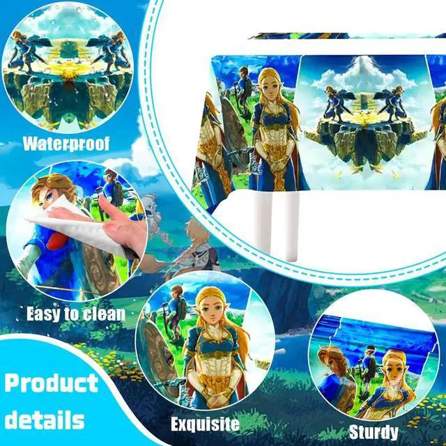 Alt view image 6 of 7 - Zelda Birthday Party Supplies,112pcs Zelda Party Decorations & Tableware Set- Zelda Birthday Decorations Balloons Banner Backdrop & Zelda Plates Cups Table Cover etc Legend Of Zelda Party Supplies
