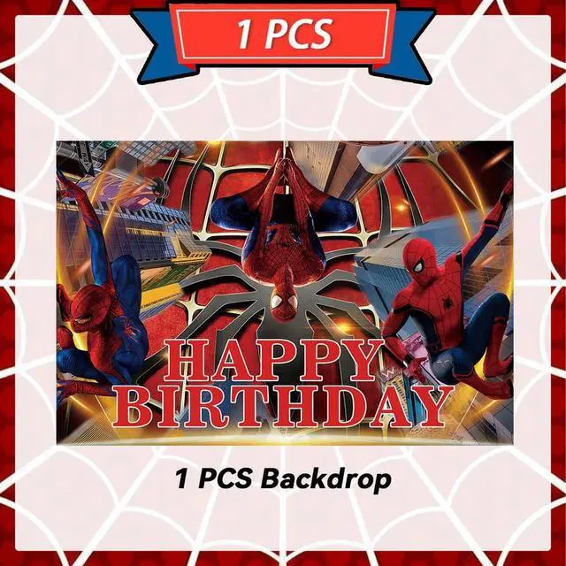 Alt view image 2 of 7 - 70.8''x43.3'' Spiderman Background, Spiderman Birthday Backdrop for Spiderman Birthday Decorations, Spiderman Theme Party Backdrop for Spiderman Party Supplies