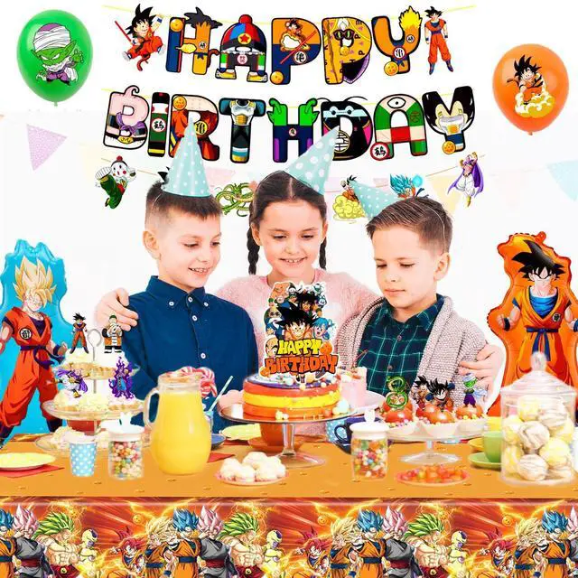 Alt view image 3 of 7 - Dragon Ball Birthday Party Supplies, 31 Pcs Dragon Ball Party Decorations Set - Dragon Balloon Banner Cake Decorations and Dragon Ball Birthday Balloons for Kids Dragon Ball Themed Birthday Parties