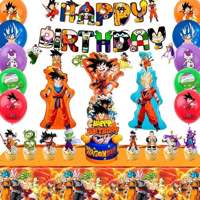 Main image of Dragon Ball Birthday Party Supplies, 31 Pcs Dragon Ball Party Decorations Set - Dragon Balloon Banner Cake Decorations and Dragon Ball Birthday Balloons for Kids Dragon Ball Themed Birthday Parties