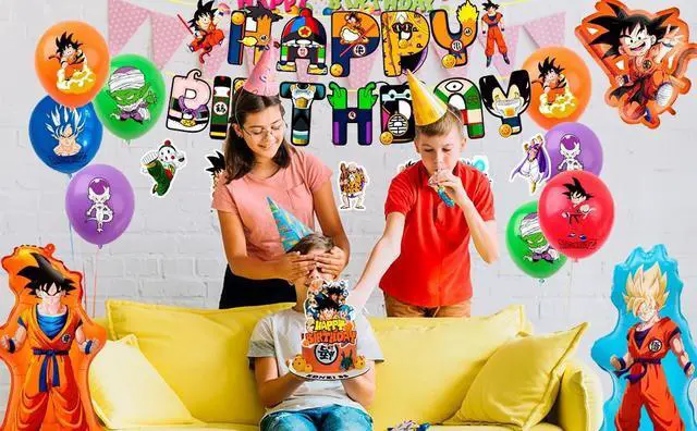 Alt view image 7 of 7 - Dragon Ball Birthday Party Supplies, 31 Pcs Dragon Ball Party Decorations Set - Dragon Balloon Banner Cake Decorations and Dragon Ball Birthday Balloons for Kids Dragon Ball Themed Birthday Parties