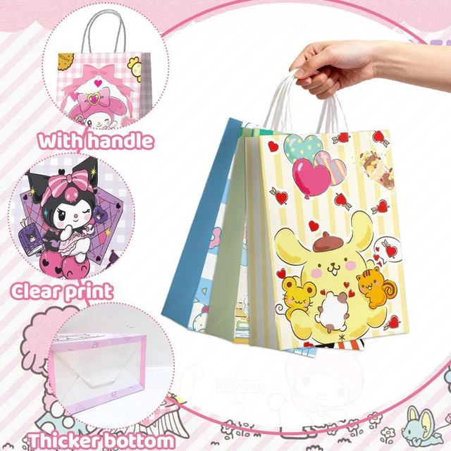 Alt view image 3 of 7 - 16 Pcs Sanrio Party Bags, Sanrio Goodie Bags,Sanrio Party Favor Bags, Cinnamoroll Goodie Bags for Kids, Kuromi Birthday Gift Bags for Sanrio Birthday Decorations