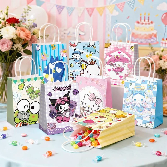 Alt view image 7 of 7 - 16 Pcs Sanrio Party Bags, Sanrio Goodie Bags,Sanrio Party Favor Bags, Cinnamoroll Goodie Bags for Kids, Kuromi Birthday Gift Bags for Sanrio Birthday Decorations
