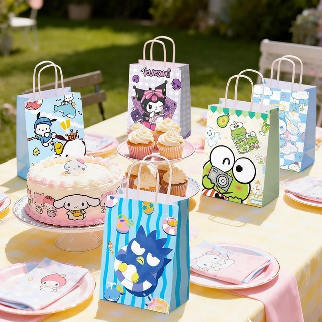 Alt view image 6 of 7 - 16 Pcs Sanrio Party Bags, Sanrio Goodie Bags,Sanrio Party Favor Bags, Cinnamoroll Goodie Bags for Kids, Kuromi Birthday Gift Bags for Sanrio Birthday Decorations