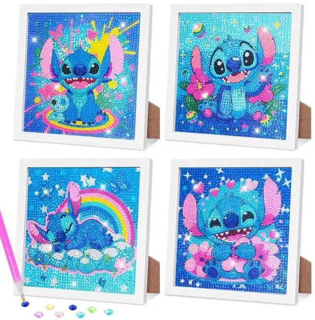 Main image of 40 Pcs Stitch Party Supplies, 4 Pcs Stitch Diamond Painting and Diamond Painting Tools for Stitch Decorations Favors Stitch Birthday Party
