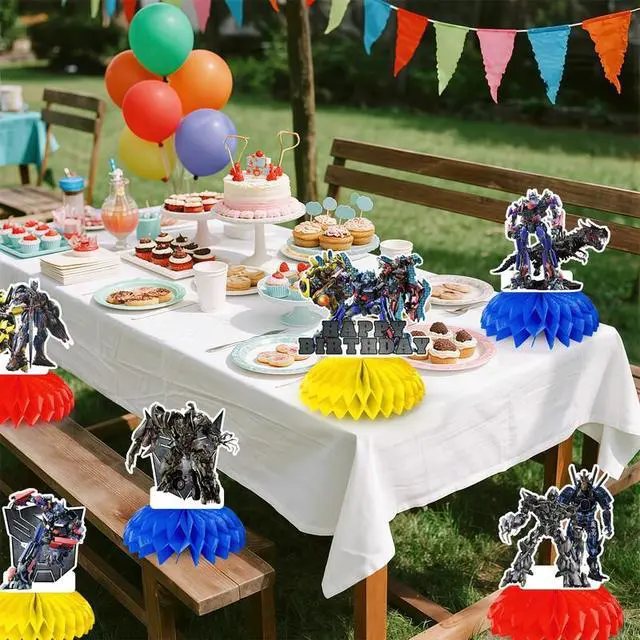 Alt view image 5 of 7 - Transformers Centerpieces, 9 Pcs Transformers Birthday Party Table Centerpieces Set- Transformers Honeycomb Centerpieces & Transformers Themed Centerpieces for Transformers Party Table Decorations