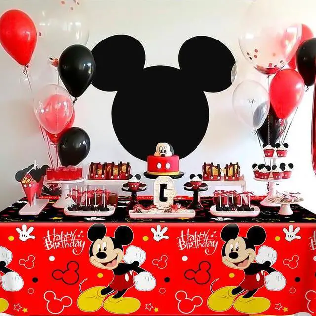 Alt view image 4 of 7 - Mickey Mouse Birthday Decorations Tablecloth, 3pcs Mickey Mouse Table Cloth Kit- Mickey Mouse Party Table Cloth/Mickey Mouse Table Cover/Mickey Mouse Tablecloth, for Mickey Mouse Birthday Decorations