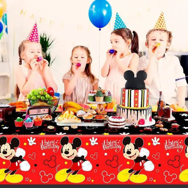 Alt view image 5 of 7 - Mickey Mouse Birthday Decorations Tablecloth, 3pcs Mickey Mouse Table Cloth Kit- Mickey Mouse Party Table Cloth/Mickey Mouse Table Cover/Mickey Mouse Tablecloth, for Mickey Mouse Birthday Decorations